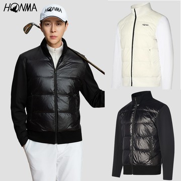 HONMA 本間高爾夫 男士鵝絨羽絨外套 2025秋冬新款 日本高爾夫專業品牌(M~XXL白/黑色任選HMLD121R540)