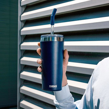 瑞士百年 SIGG Helia 保溫吸管杯 600ml - 夜墨藍