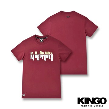 KINGO女款｜紅紫色印花T恤 412122｜官方直營