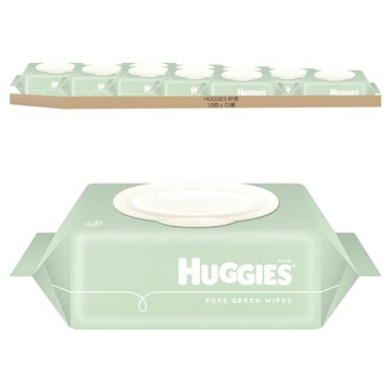 HUGGIES 好奇 Nature Care Plus+ 濕紙巾 掀蓋式  72張  10包