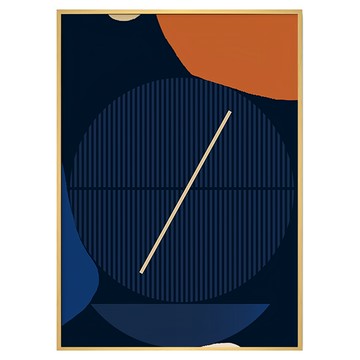 Boluo 菠蘿選畫所 幾何 拼貼畫II 掛畫  40 x 30cm  木色