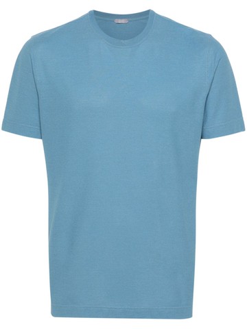 Zanone - short-sleeve cotton T-shirt - men - Cotton - 52 - Blue