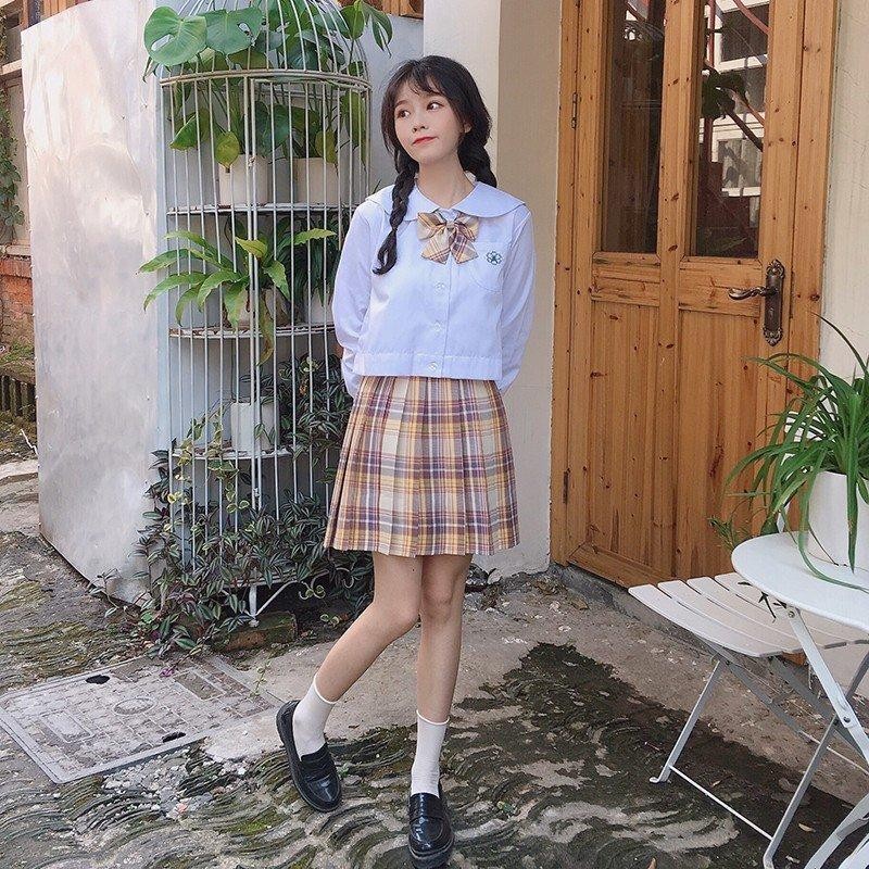 スクールスカート高品質正統派 制服 女子高生 学生服 中学チェック