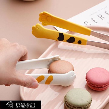 廚房夾 創意廚房食品夾可愛麵包夾家用煎炸防滑不銹鋼夾蛋糕甜品夾烘焙夾 【林之舍】