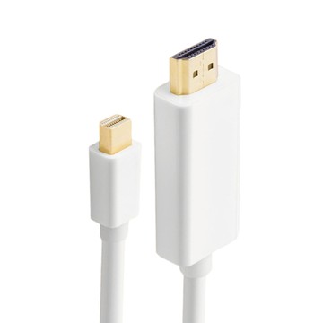 Bravo-U Mini DisplayPort公 對 HDMI公 視頻影音轉接線 1.8m 白色  單一商品  1條