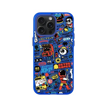 iPhone 15 Pro Max Clear 激光藍 - Paiheme Studio - Retro Games Color
