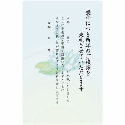 喪中はがき 10枚パック 手書き記入タイプ K-2021-820《ハガキ/裏面印刷済み/胡蝶蘭》