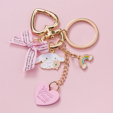 愛心狗狗鑰匙扣掛件創意網紅INS可愛汽車鏈鎖匙圈環女個性包掛飾