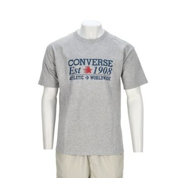 Converse Peached Cotton Jersey Tee 男款 灰色 印花 T恤 短袖 MCH687-GHG