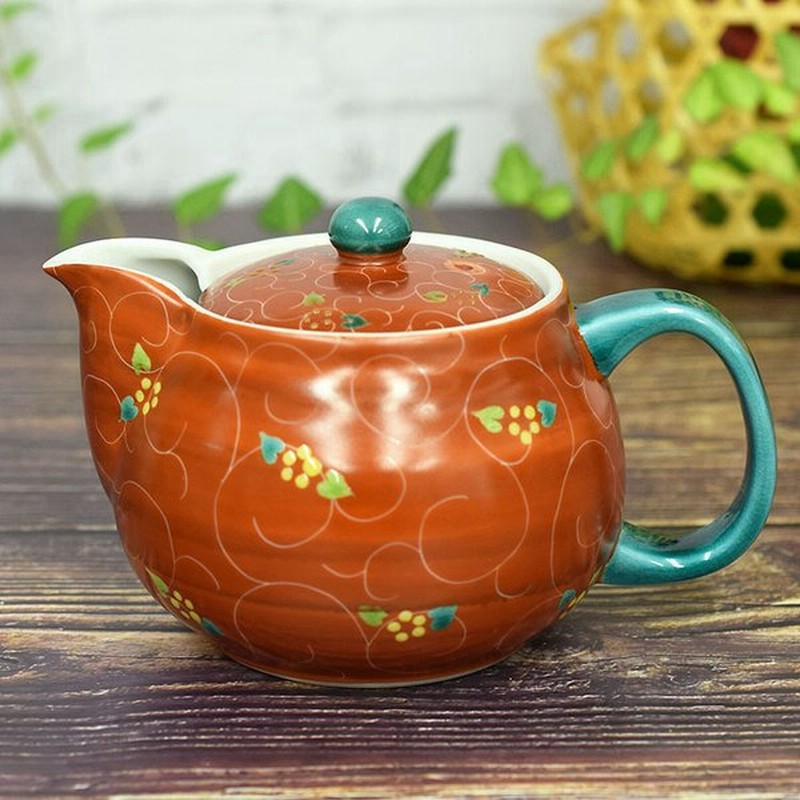 急須 おしゃれ 日本製 九谷焼 ポット 急須 朱巻唐草 通販 Lineポイント最大0 5 Get Lineショッピング