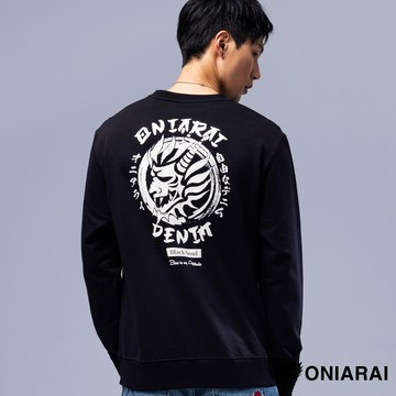 【秋冬新品㊙結帳2件再88折】經典日式墨繪鬼頭大學長TEE(黑) - BLUE WAY 鬼洗い