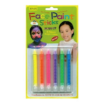 人體彩繪推桿式系列6色組 螢光色