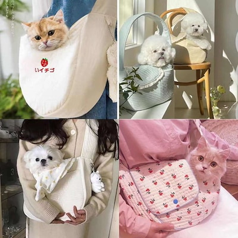 可愛ペットと一緒 ペット 犬猫用 ペットスリング 韓国 脱走防止 抱っこ紐 ポケッ 通販 Lineポイント最大get Lineショッピング