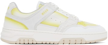 MSGM 白色 & 黄色 Scrapa UOMO 运动鞋