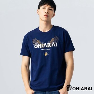 鬼洗 BLUE WAY – 都市遊俠金鷹雙色短TEE(丈青)