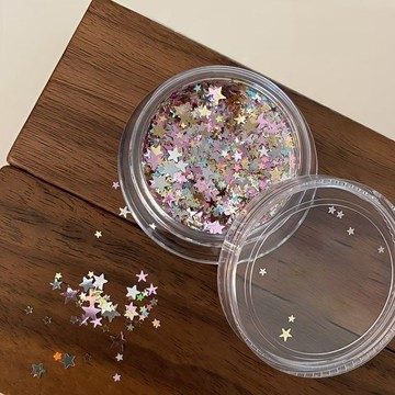 🌸台灣出貨🌸美甲新年閃耀混彩迷你星星亮片 氛圍感愛心亮片美甲飾品