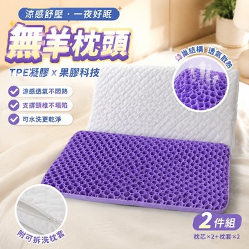 日本進口🔥無羊枕頭 失眠救星 TPE凝膠涼感 支撐頸椎 可水洗 上班族肩頸痠痛必備果膠枕護頸椎tpe凝