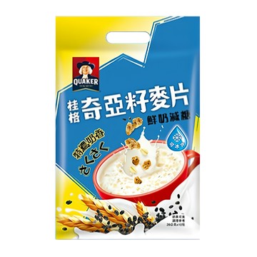 QUAKER 桂格 奇亞籽麥片 特濃鮮奶減糖  280g  1袋