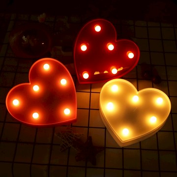 創意愛心心形燈結婚婚慶布置用品少女心房間婚禮婚房浪漫裝飾道具