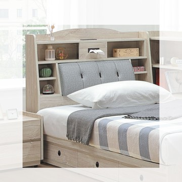 【顛覆設計】伊喬詩貓抓皮靠枕床頭箱(單大3.5尺)