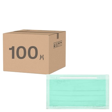 淨新科技 成人平面醫療口罩  綠色  50片  2盒