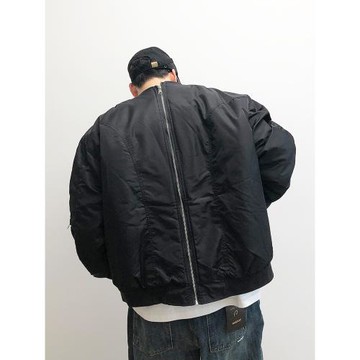 陳不服潮流前后拉鏈結構飛行服棉衣秋冬美式寬松設計感飛行夾克