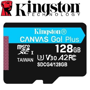Kingston 金士頓 128GB microSDXC UHS-I U3 V30 A2 記憶卡 SDCG4/128GB