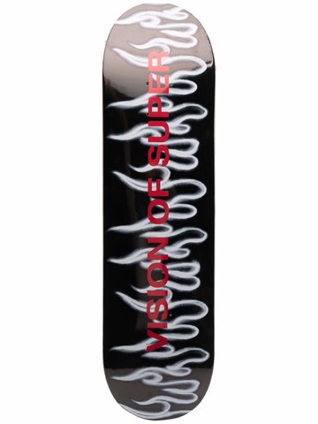 Vision Of Super - Flames wood skateboard - unisex - Wood - One Size - Black