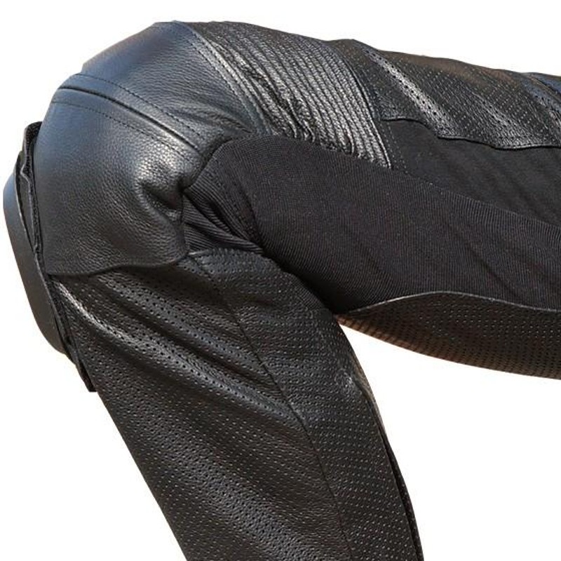 パンチングレザーパンツ MP03 本革 牛革 メンズ バイク用パンツ