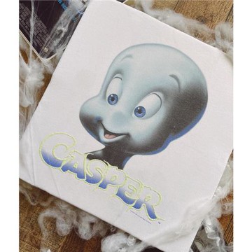 casper鬼馬小精靈趣味卡通印花青年潮牌男士oldschool夏季時尚T恤