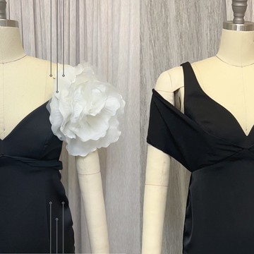 白色花朵多造型孕婦禮服