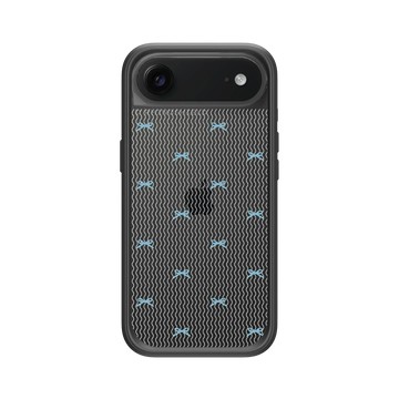 iPhone Air Mod NX -邊框背蓋組合 (相機按鈕) 黑 - Pattern Play - 藍韻蝴蝶結