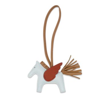 Hermes 愛馬仕 展示品 Rodeo PM 飛馬吊飾(藍/烏木/棕)