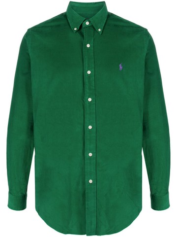 Polo Ralph Lauren - Polo Pony-motif corduroy shirt - men - Cotton - XS - Green
