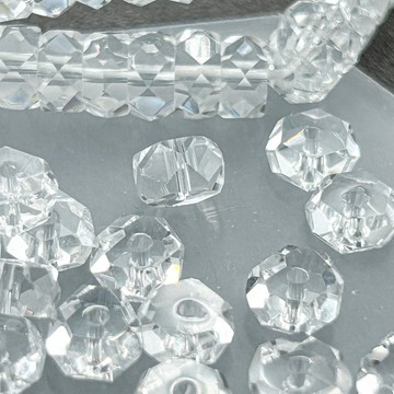 【療手作】白水晶 8A日式切割白水晶 巴西激光料 高折射率切割車輪珠 盤珠疊珠隔珠隔片