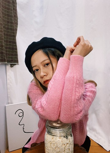 BF two-ways排列花紋不規則羊毛 毛衣外套