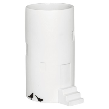 rader 白瓷花器  10.6 x 8 x 15cm 瓶口內徑7.2cm  天梯之城