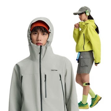 探拓戶外Tectop【赤狐】男款防水防風防污連帽外套、單件式衝鋒衣、沖鋒外套、Teflon三防機能、適合登山健行高爾夫