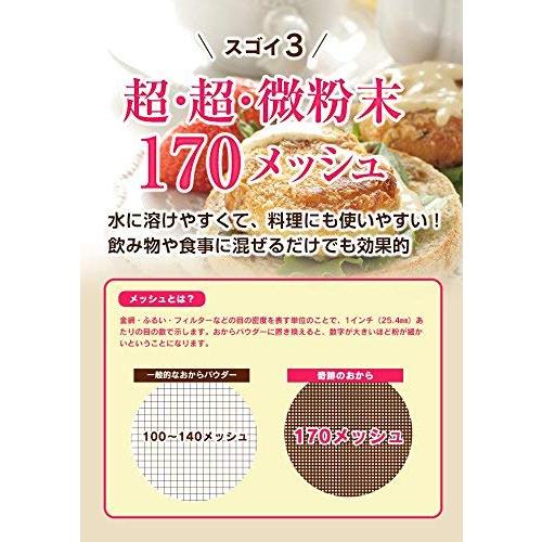 糖質ゼロ おからパウダー 無添加 微粉末 170メッシュ で 飲める お料理にも  奇跡のおから   国内加工   1袋