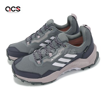 adidas 戶外鞋 Terrex AX4 GTX W 女鞋 防水 灰 藕粉 登山 機能 抗撕裂 愛迪達 IG6580