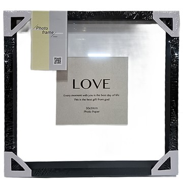 STYLE_G時代家居 北歐簡約風格黑30X30CM相框，簡約設計，適用於各種尺寸照片，提升居家品味  1入