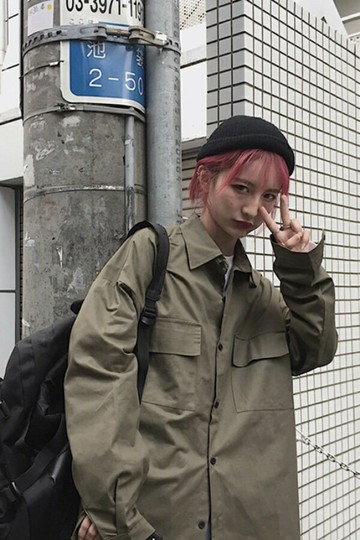 襯衫外套長袖女學生韓版寬松中長款bf港風女裝襯衣工裝女上衣秋季新款【倪醬】