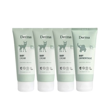 Derma 寶寶護理四入組(護膚霜100ml*3+萬用膏100ml)