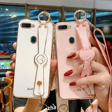OPPOA7手機殼夏天新款oppoa7硅膠軟殼a7直邊防摔外殼ooppa鏡頭全包opopa女款網紅潮牌腕帶斜跨背肩ins風a7