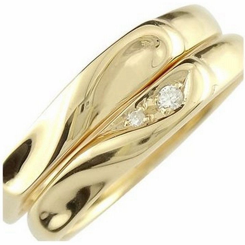 結婚指輪 安い ペアリング 2本セット 10金 ダイヤ ダイヤモンド ハート ゴールド 10k ペア 指輪 リング イエローゴールドk10 メンズ レディース 送料無料 通販 Lineポイント最大0 5 Get Lineショッピング