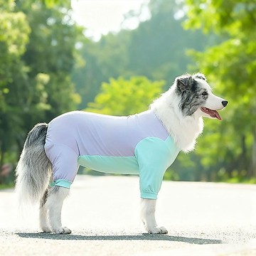 💖臺灣-出貨💖狗狗衣服防止掉毛防蟲四腳夏季冰絲薄款中大型犬邊牧金毛寵物衣服04rt