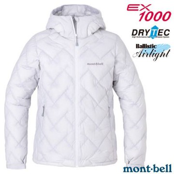 【mont-bell】女 IGNIS DOWN PK EX 1000 頂級保暖羽絨外套(附袋).夾克_1101707 LGY 淺灰