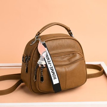 小背包女2023新款真皮街頭潮流迷你女士斜跨百搭多功能小清新雙肩