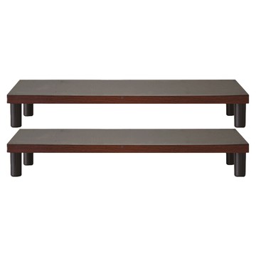 HOPMA 合馬家具 加寬桌上螢幕架 螢幕&主機二用架  胡桃木  2個