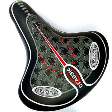 包郵自行車坐墊車座鞍座加大舒適彈簧黑底腳踏車鞍座